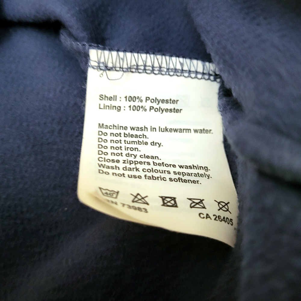 Helly Hansen Navy Blue Full Zip Red Trim Fleece Pullover Sweater Jacket Men XXL - Picture 9 of 11